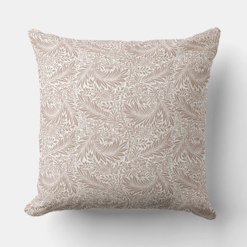 William Morris Beige Larkspur Pattern Throw Pillow