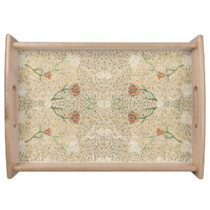 William * Morris Beige Vintage Tulip Serving Tray