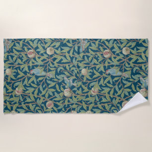 William Morris "Bird and Pomegranate"  Beach Towel