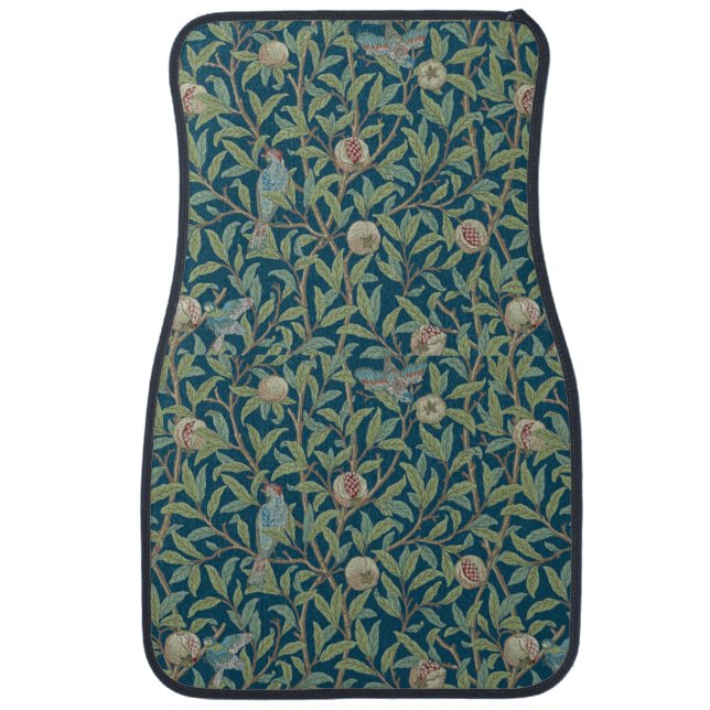 William Morris Bird and Pomegranate Car Floor Mat (Front)