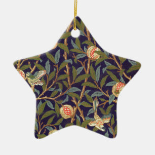 William Morris Bird And Pomegranate Ceramic Ornament