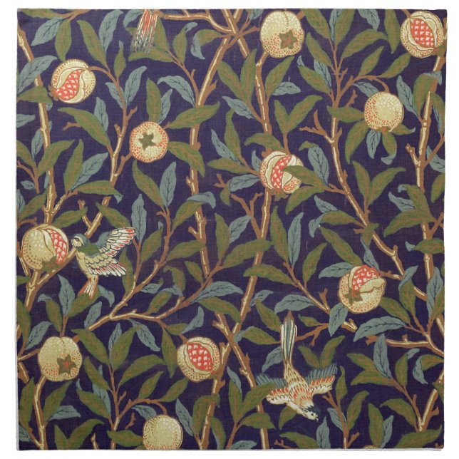 William Morris Bird And Pomegranate Cloth Napkin (Front)