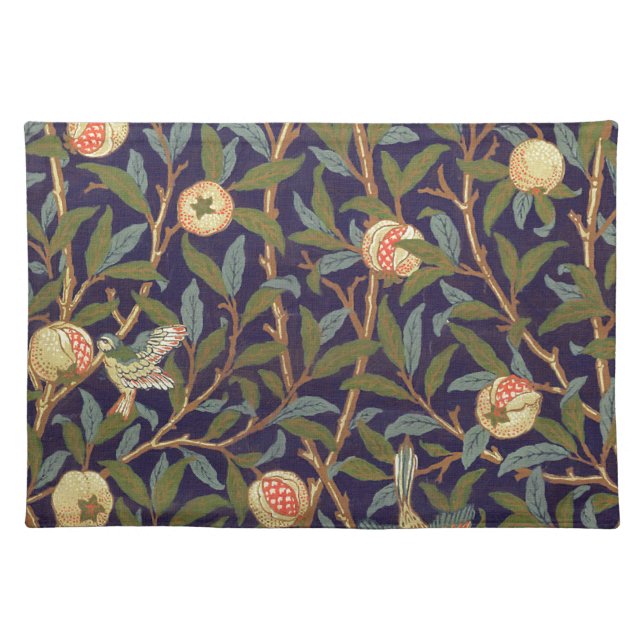 William Morris Bird And Pomegranate Cloth Placemat (Front)