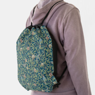 William Morris Bird and Pomegranate Drawstring Bag