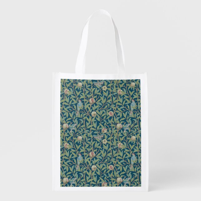 William Morris Bird and Pomegranate Grocery Bag (Front)