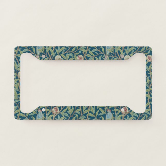 William Morris "Bird and Pomegranate"  License Plate Frame (Front)