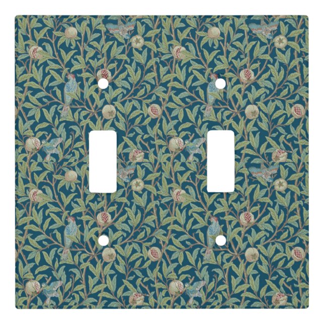 William Morris Bird and Pomegranate Light Switch Cover (Front)