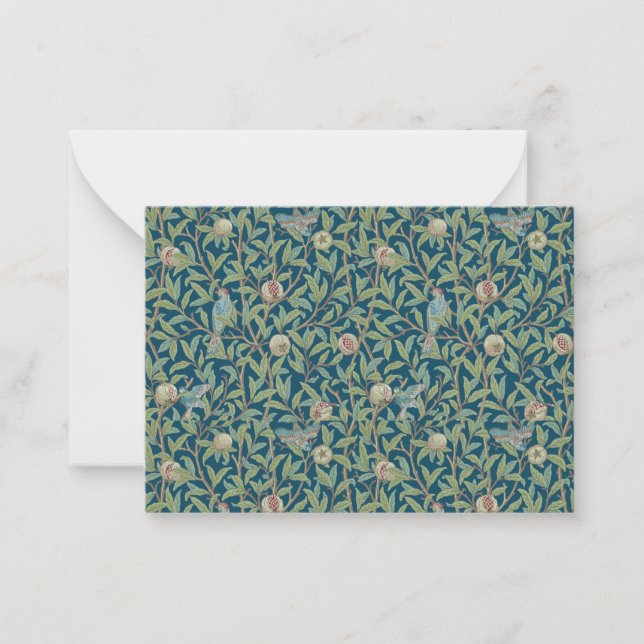 William Morris "Bird and Pomegranate"  Note Card (Front)