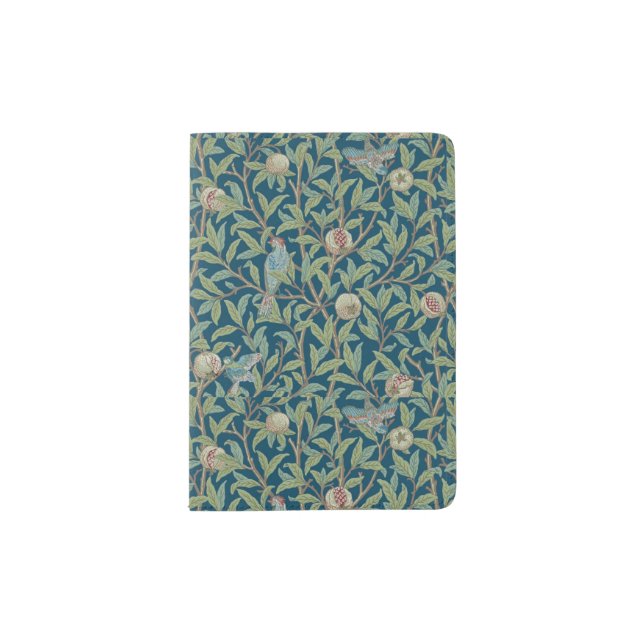 William Morris Bird and Pomegranate Passport Holder (Front)