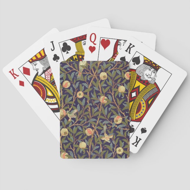 William Morris Bird And Pomegranate Poker Cards (Back)
