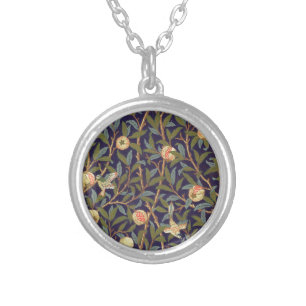 William Morris Bird And Pomegranate Silver Plated Necklace
