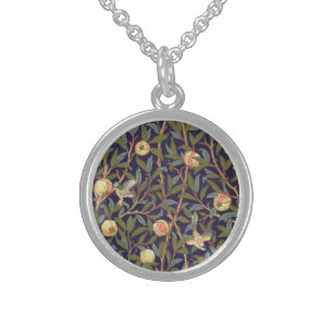 William Morris Bird And Pomegranate Sterling Silver Necklace