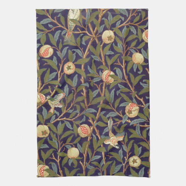 William Morris Bird And Pomegranate Towel (Vertical)