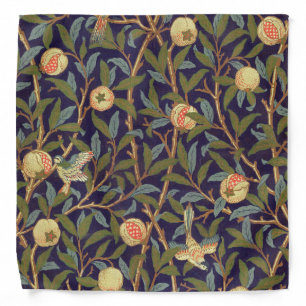 William Morris Bird And Pomegranate Vintage Art Bandana