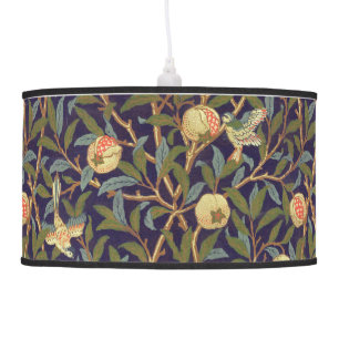 William Morris Bird And Pomegranate Vintage Art Hanging Lamp