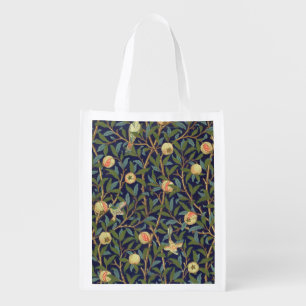 William Morris Bird And Pomegranate Vintage Art Reusable Grocery Bag