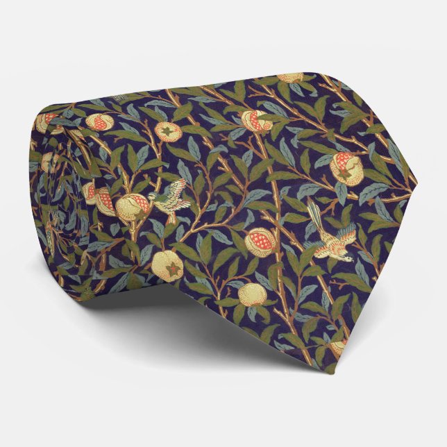 William Morris Bird And Pomegranate Vintage Art Tie (Rolled)