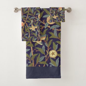 William Morris Bird And Pomegranate Vintage Floral Bath Towel Set by artfoxx at Zazzle
