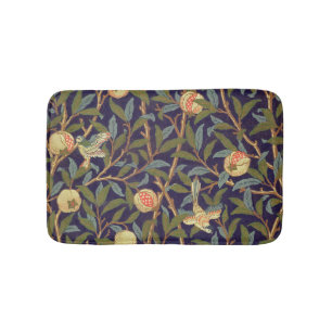 William Morris Bird And Pomegranate Vintage Floral Bathroom Mat