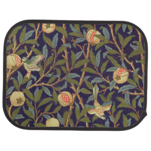William Morris Bird And Pomegranate Vintage Floral Car Floor Mat