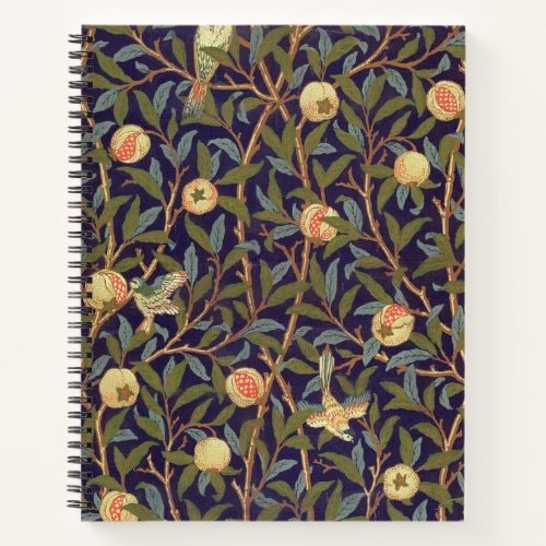 William Morris Bird And Pomegranate Vintage Floral Notebook