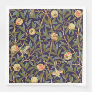William Morris Bird And Pomegranate Vintage Floral Paper Dinner Napkins