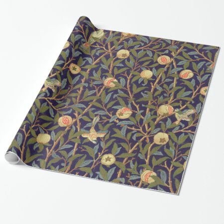 William Morris Bird And Pomegranate Vintage Floral Wrapping Paper