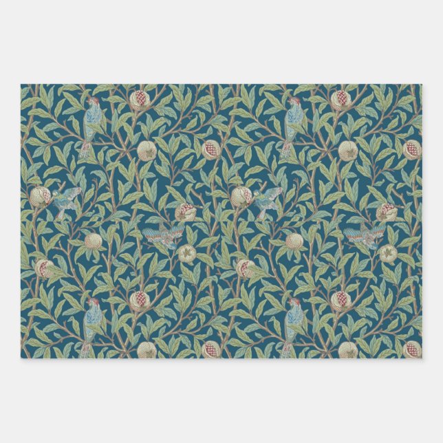William Morris "Bird and Pomegranate"  Wrapping Paper Sheets (Front 2)