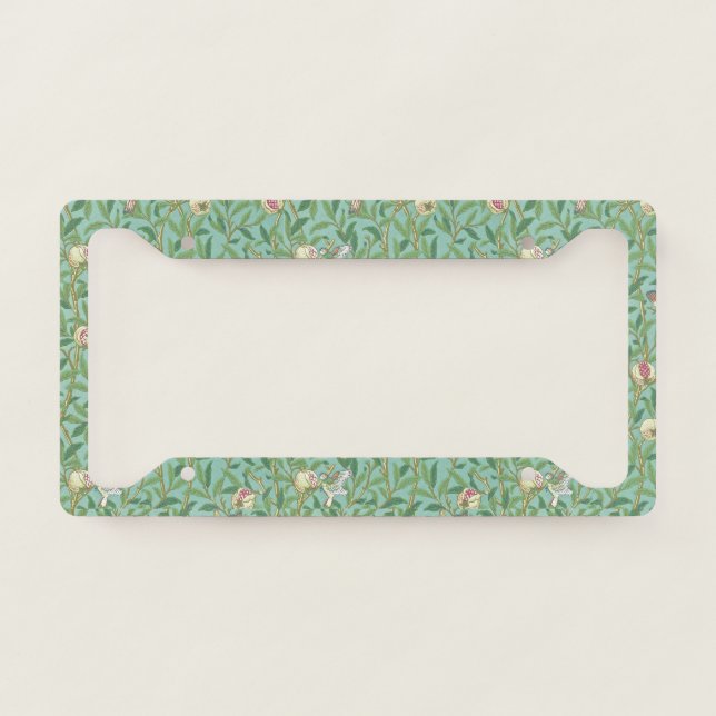 William Morris "Bird & Pomegranate" 3. License Plate Frame (Front)
