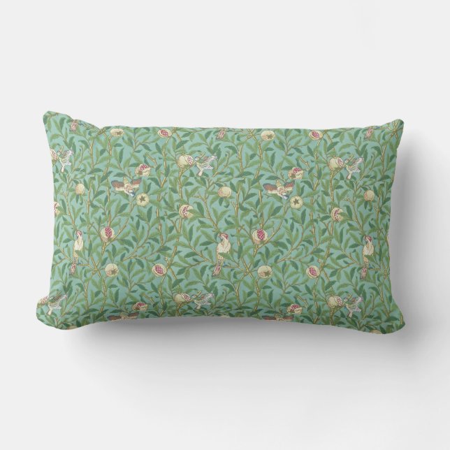 William Morris "Bird & Pomegranate" 3. Lumbar Pillow (Front)