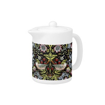 William Morris Birds And Flowers 2 Teapot by YANKAdesigns at Zazzle