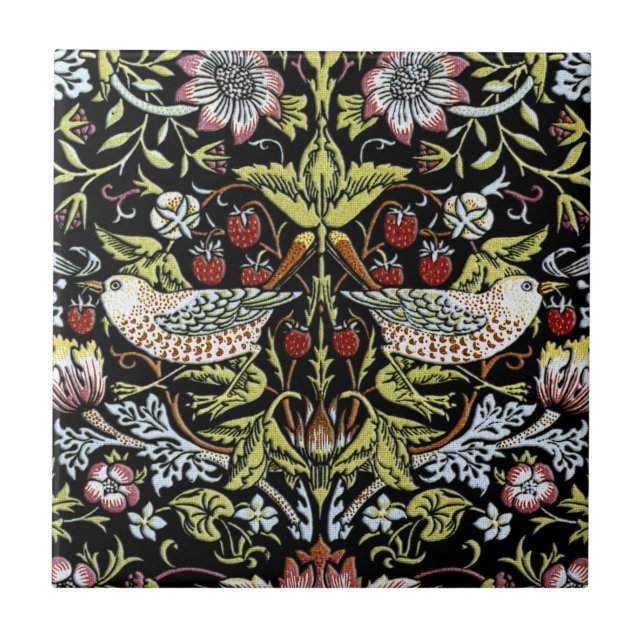 William Morris birds and flowers 2 Tile (Front)
