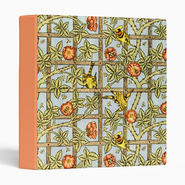 William Morris birds and flowers pattern 3 Ring Binder (Front/Spine)