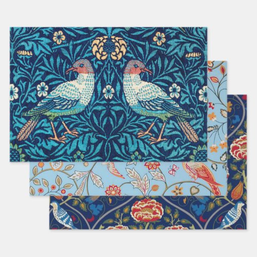 William Morris Birds and Flowers Wrapping Paper Sheets