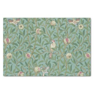 William Morris, Birds and Pommegrenates - Green Tissue Paper