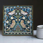 William Morris Birds and Tulips Art Nouveau Ceramic Tile<br><div class="desc">Welcome to CreaTile! Here you will find handmade tile designs that I have personally crafted and vintage ceramic and porcelain clay tiles, whether stained or natural. I love to design tile and ceramic products, hoping to give you a way to transform your home into something you enjoy visiting again and...</div>