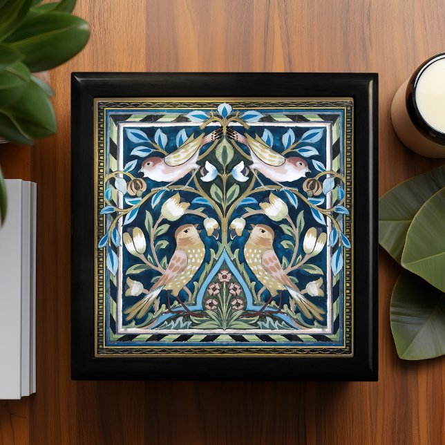William Morris Birds and Tulips Art Nouveau Gift Box (Creator Uploaded)