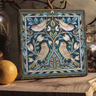 William Morris Birds and Tulips Art Nouveau Trivet