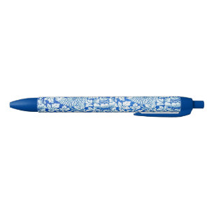 William Morris, Birds ands Anemone - Blue Floral  Pen