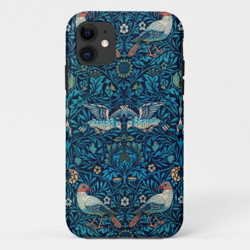 William Morris Birds Art Nouveau Floral Pattern iPhone 11 Case