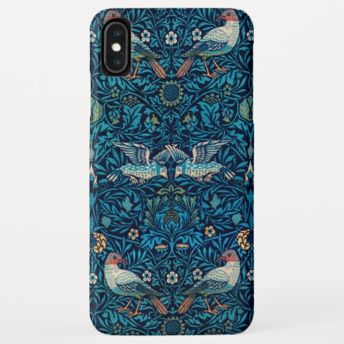 William Morris Birds Art Nouveau Floral Pattern iPhone XS Max Case
