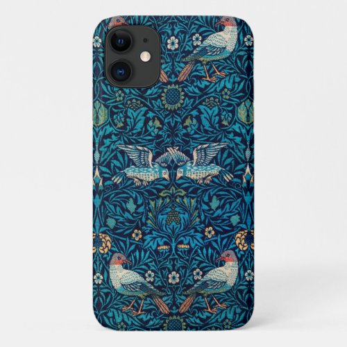 William Morris Birds Art Nouveau Floral Pattern iPhone 11 Case
