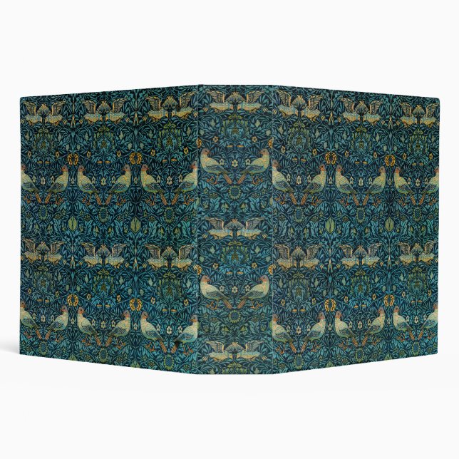 William Morris Birds & Floral Pattern 3 Ring Binder (Background)