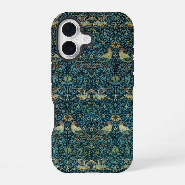 William Morris Birds & Floral Pattern Iphone Case (Back)