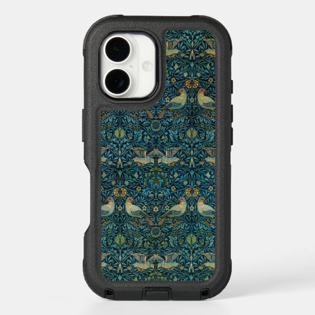 William Morris Birds & Floral Pattern Otterbox iPhone Case (Back)