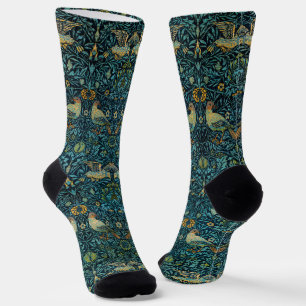 William Morris Birds & Floral Pattern Socks