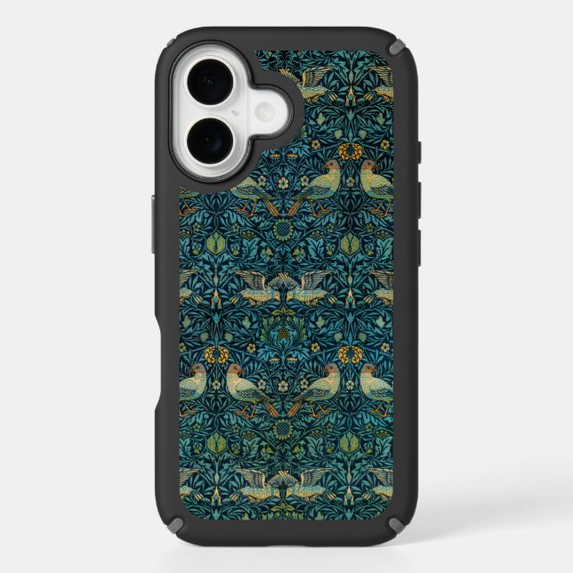 William Morris Birds & Floral Pattern Speck iPhone Case (Front)