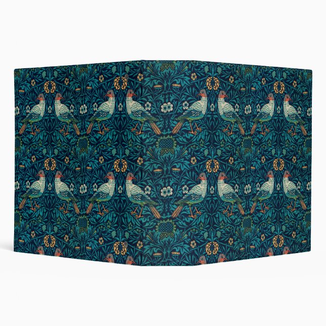 William Morris - Birds Floral Pattern Splicing 3 Ring Binder (Background)