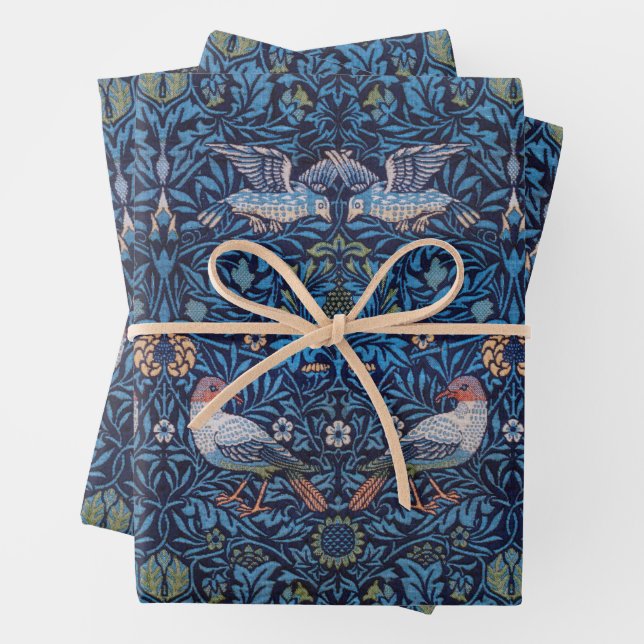 William Morris, Birds Pattern Wrapping Paper Sheets (In situ)