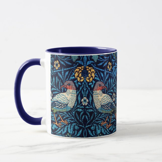 William Morris Birds Textile Pattern Mug (Left)